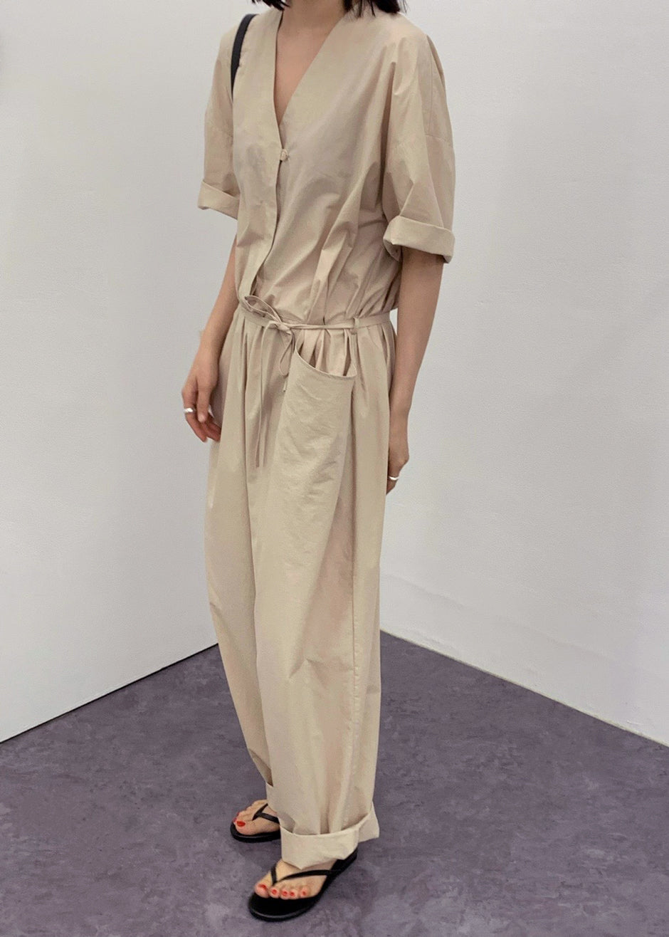 Maxim Jumpsuit - Beige - 5