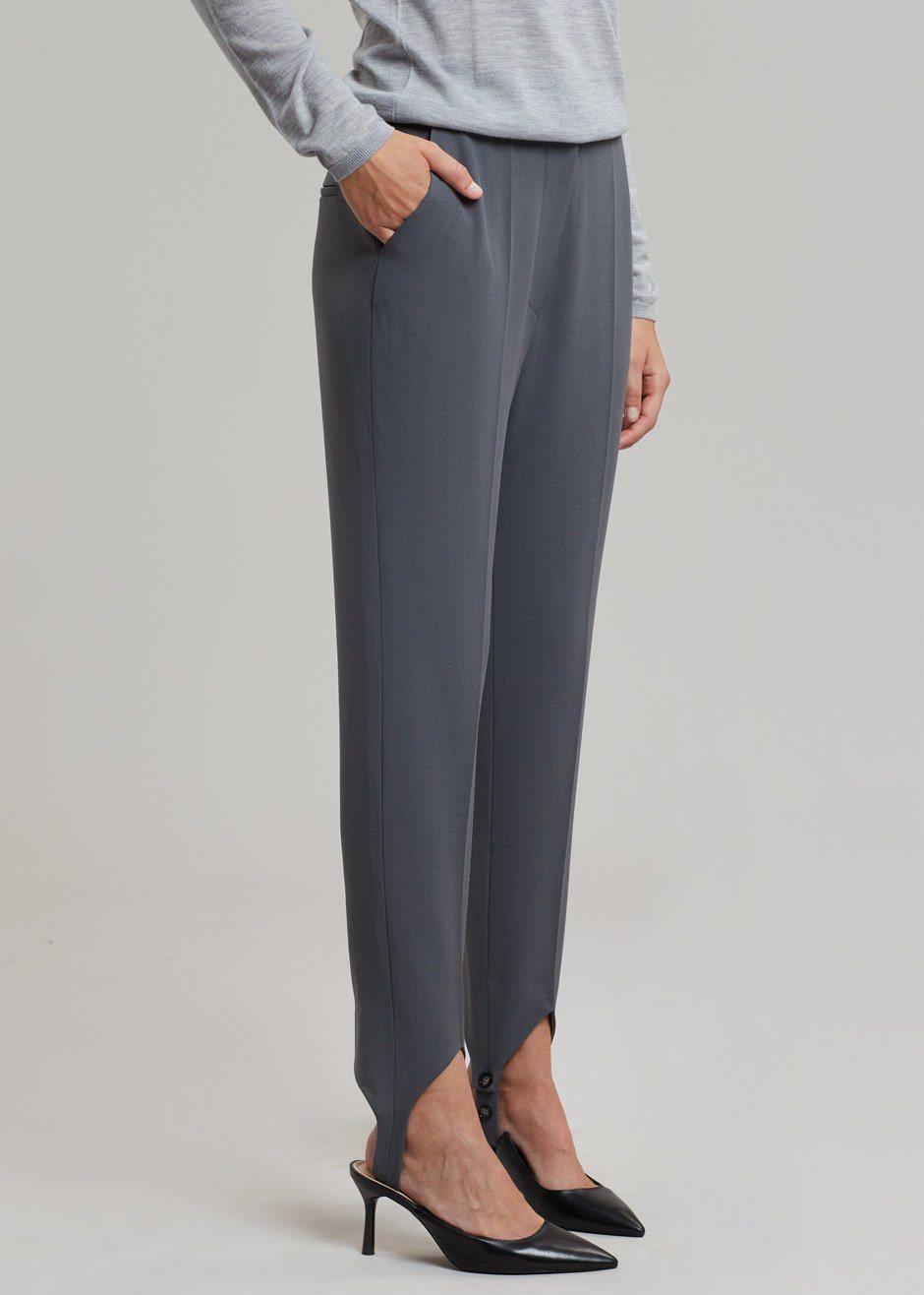 Nanushka Darby Stirrup Suit Pants - Grey - 4