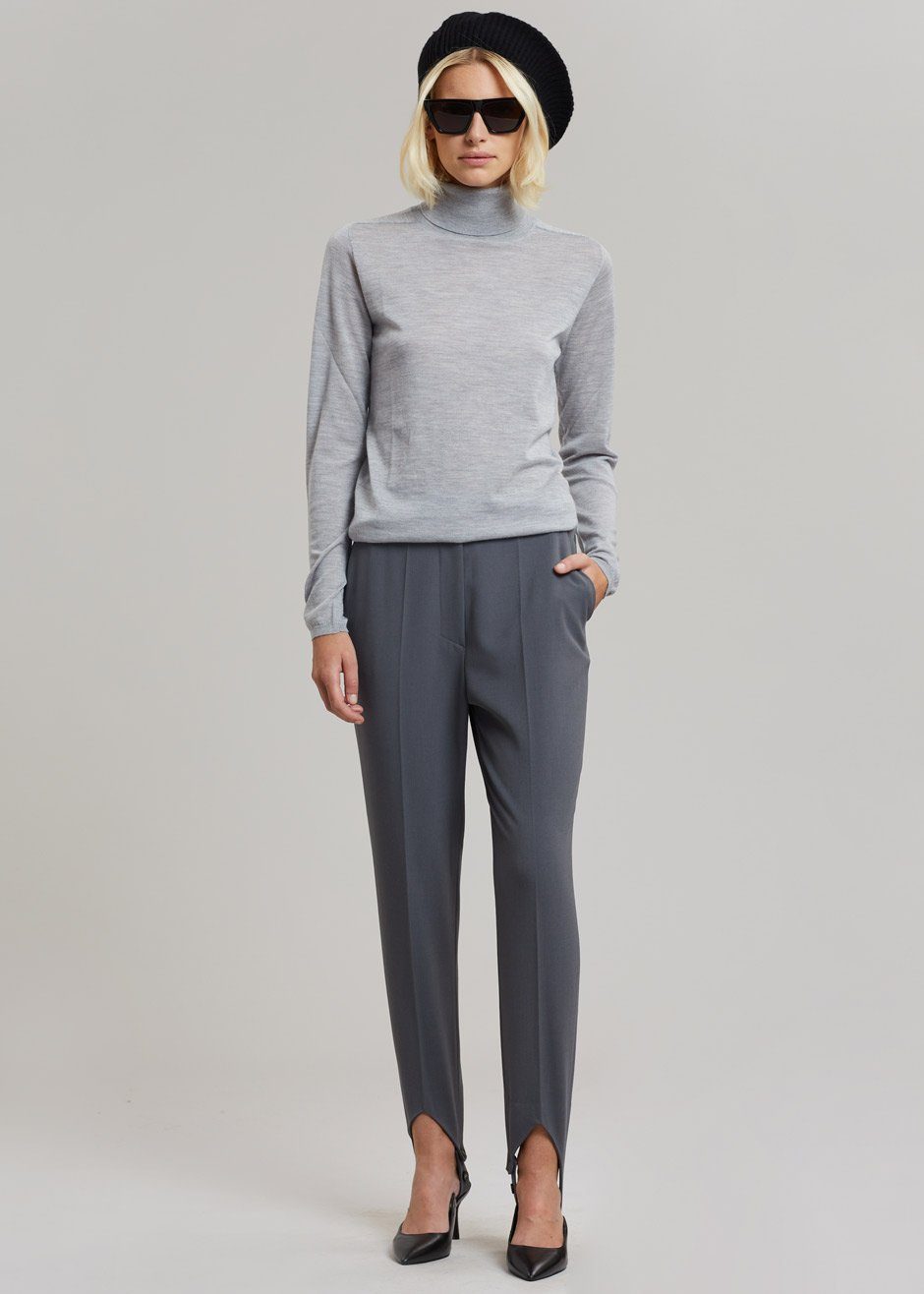 Nanushka Darby Stirrup Suit Pants - Grey - 5