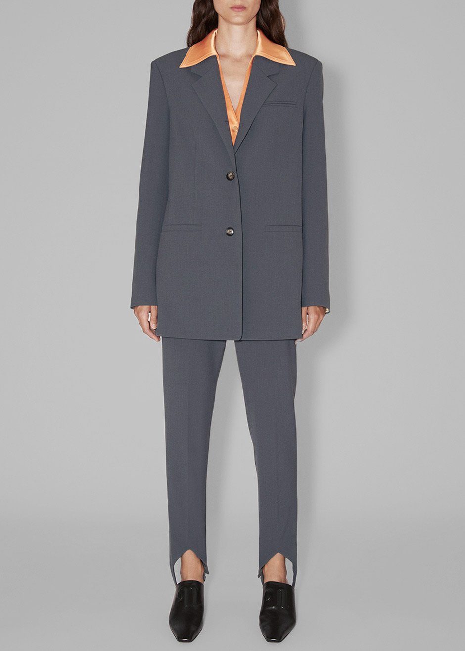 Nanushka Darby Stirrup Suit Pants - Grey - 3