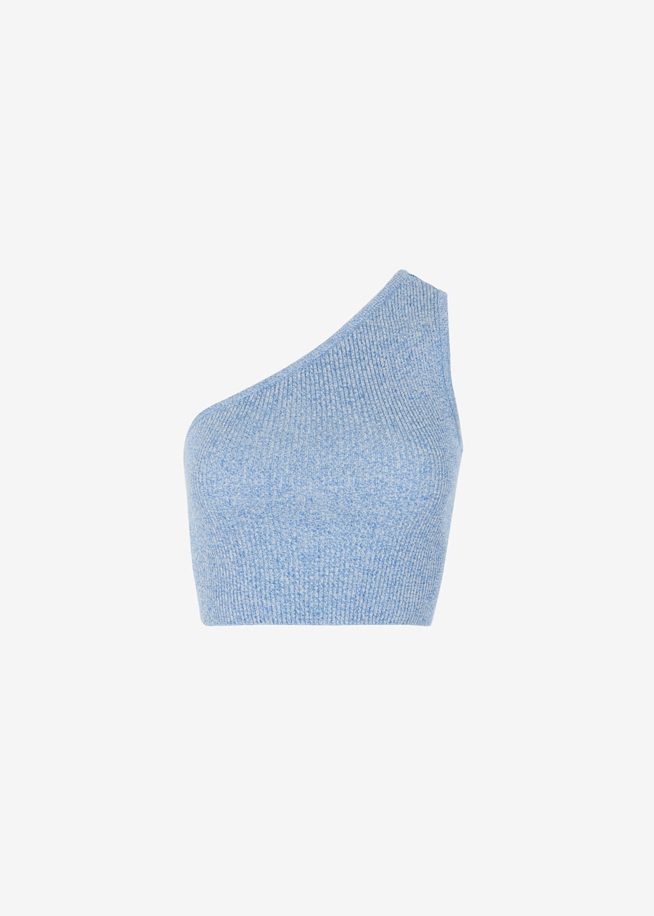Naur One Shoulder Top - Blue - 8