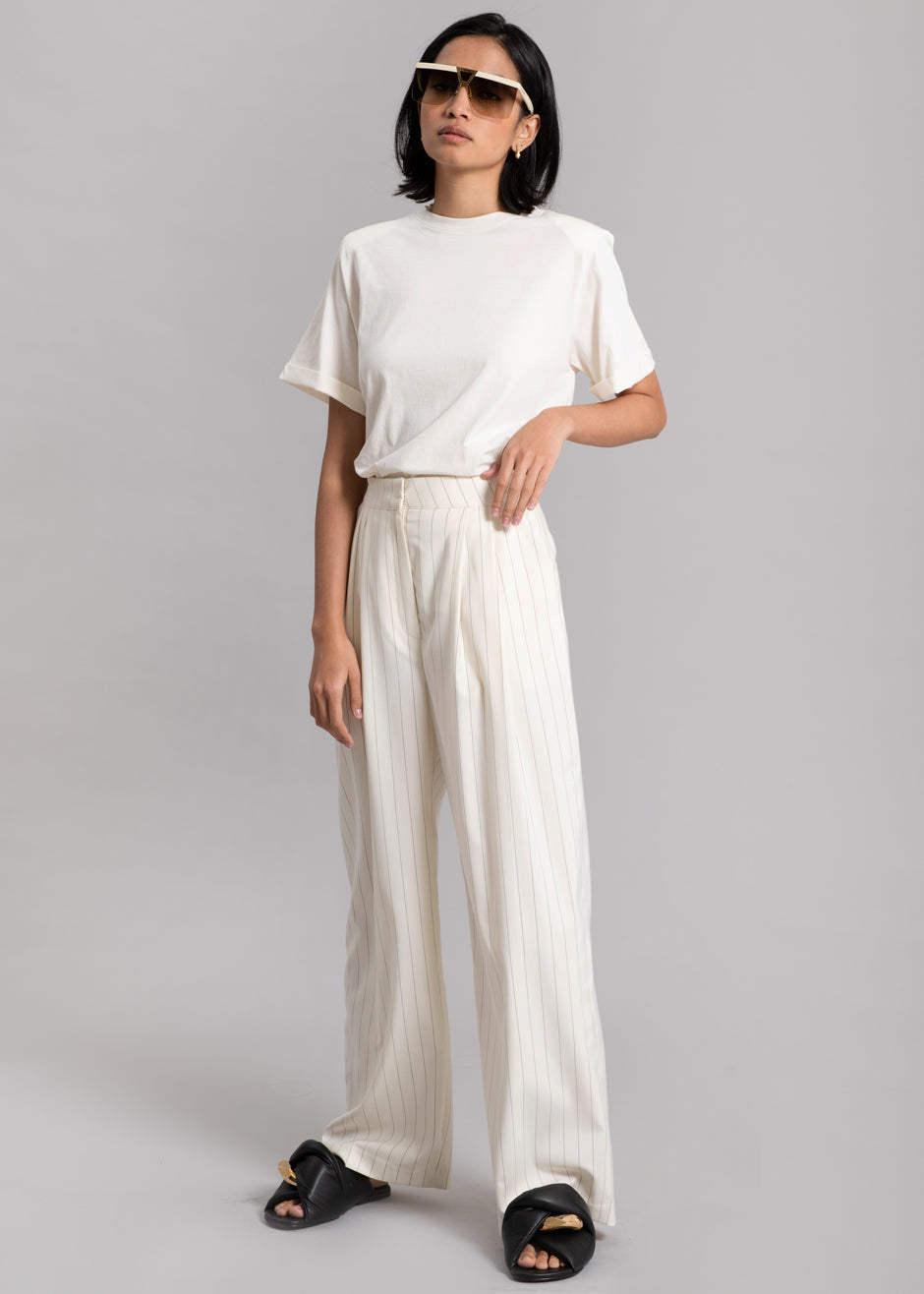 Nuno Thin Stripes Pants - Off White - 9