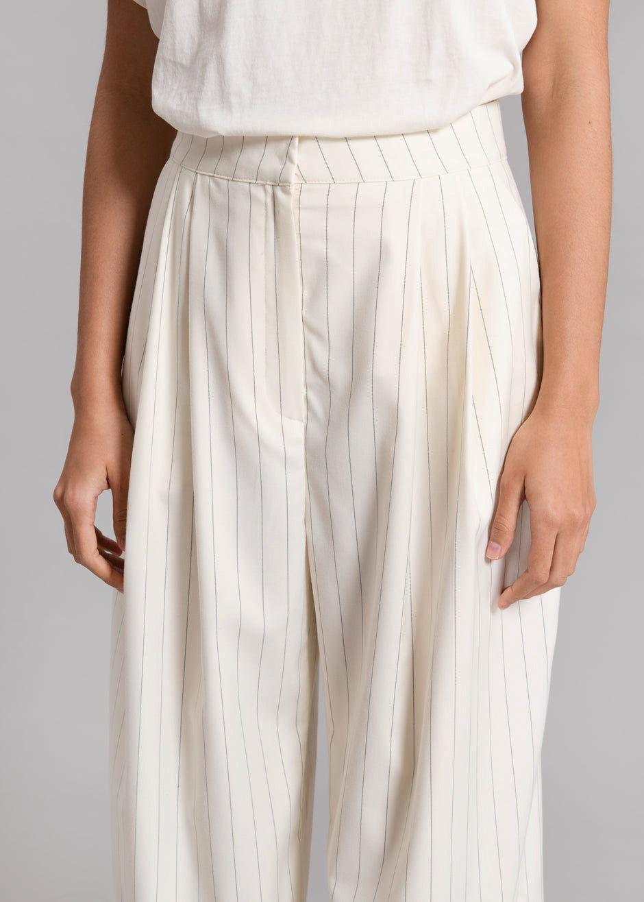 Nuno Thin Stripes Pants - Off White - 8
