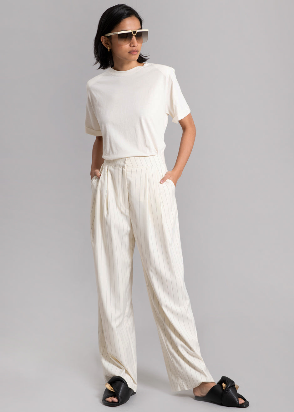 Nuno Thin Stripes Pants - Off White - 13