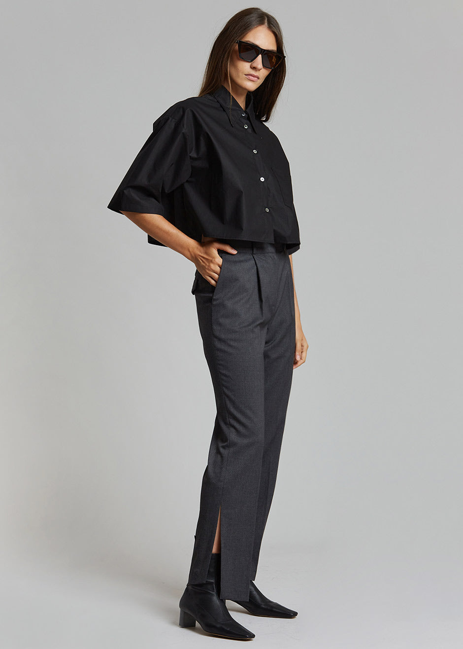 Odem Cropped Shirt - Black - 7