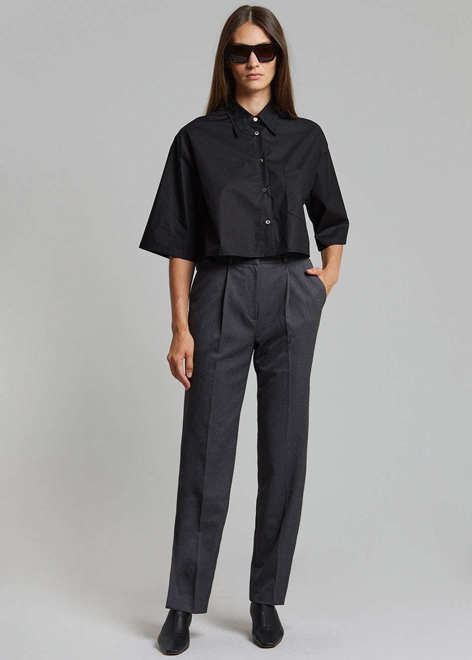 Odem Cropped Shirt - Black - 3