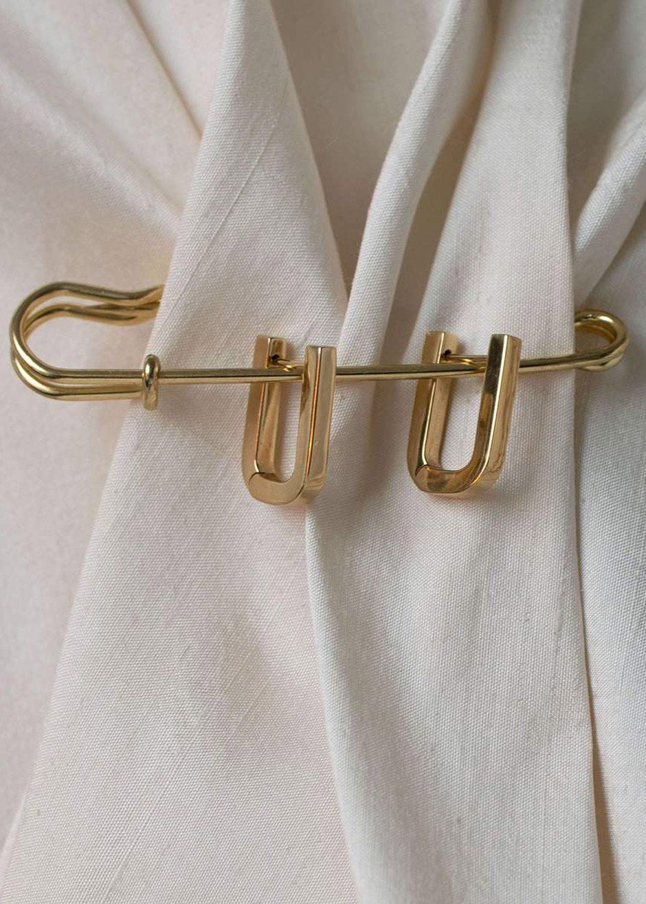 Otiumberg Chunky Square Hoops - Gold - 5