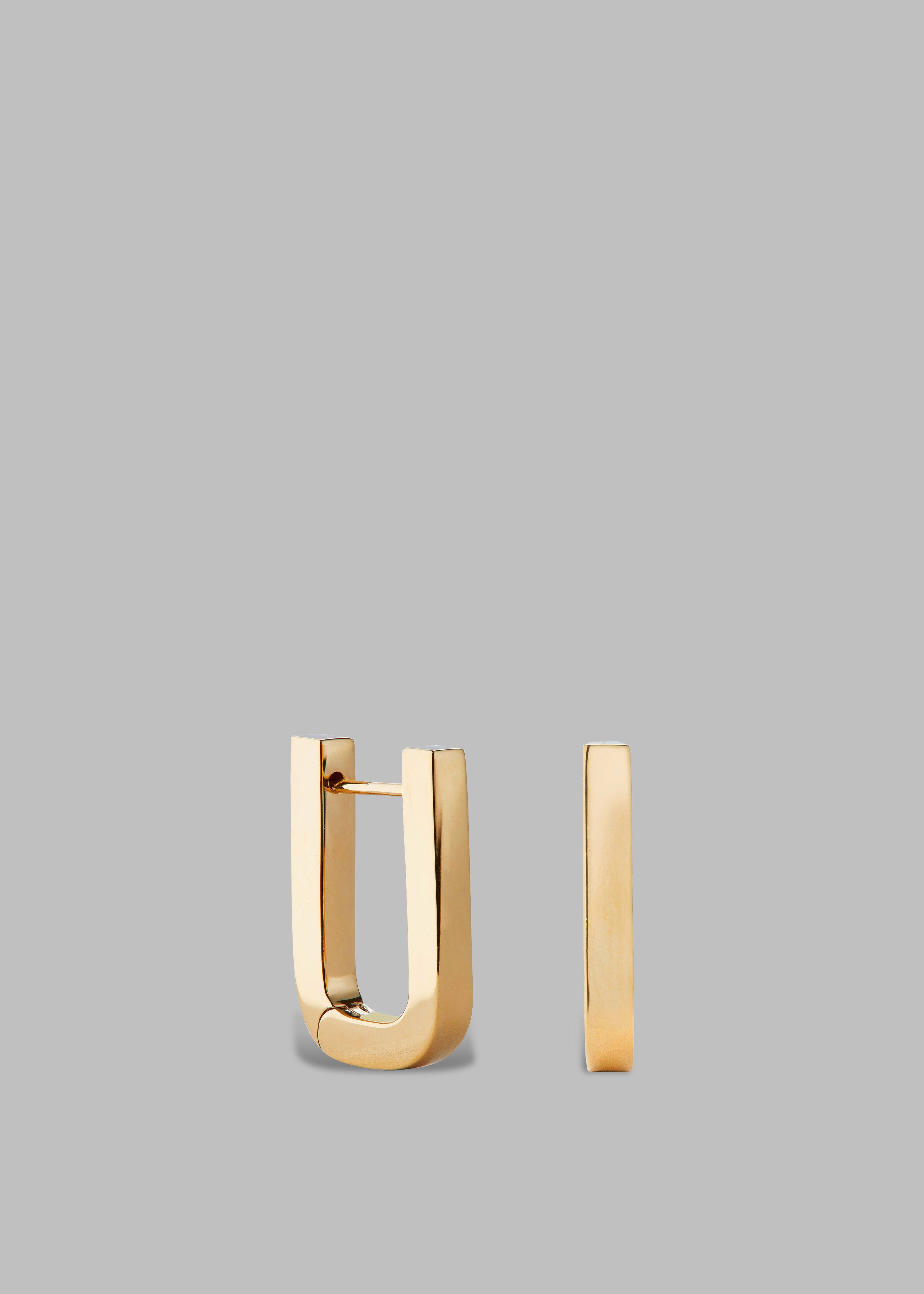 Otiumberg Chunky Square Hoops - Gold - 1