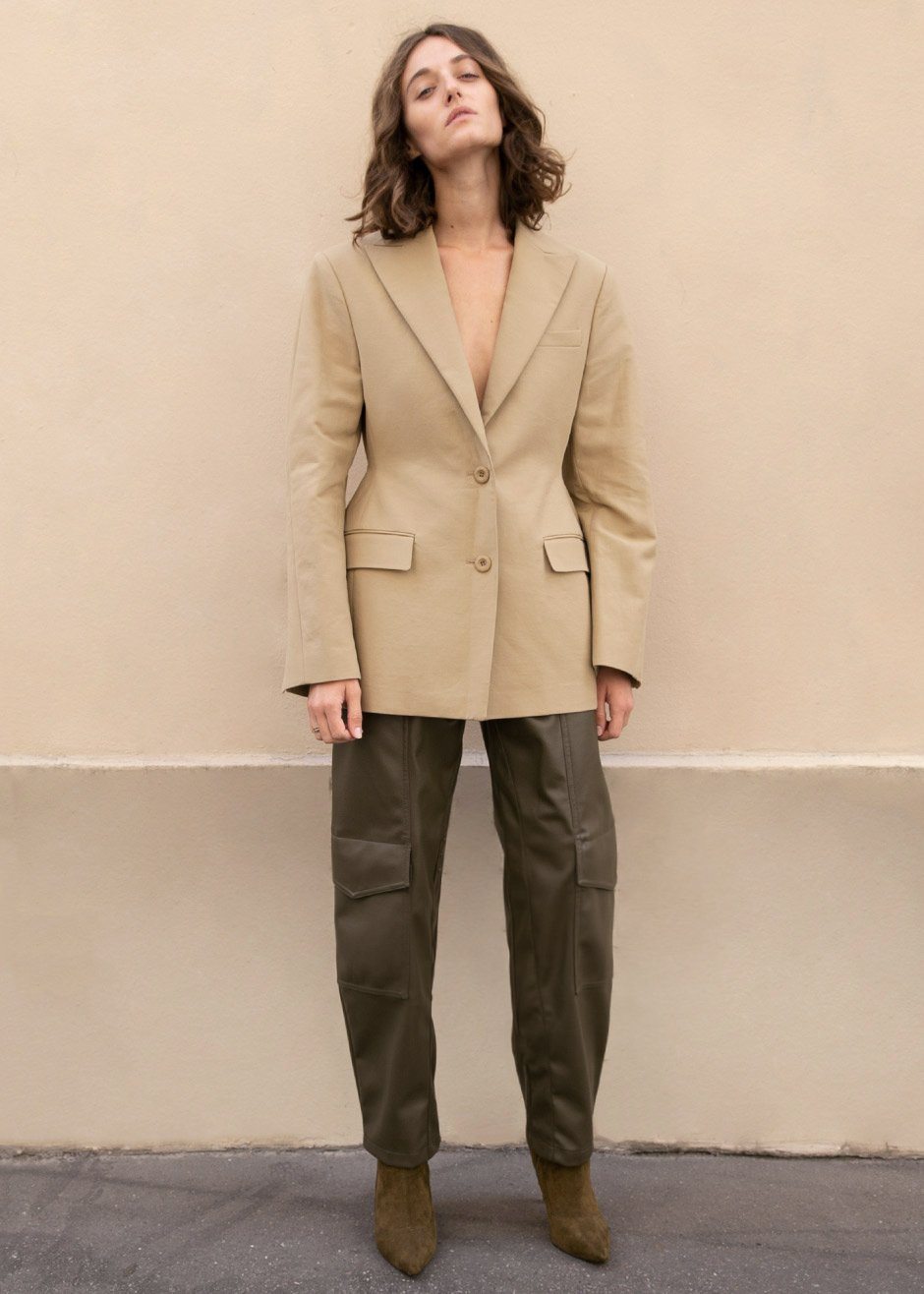 Colette Hourglass Blazer - Camel - 11