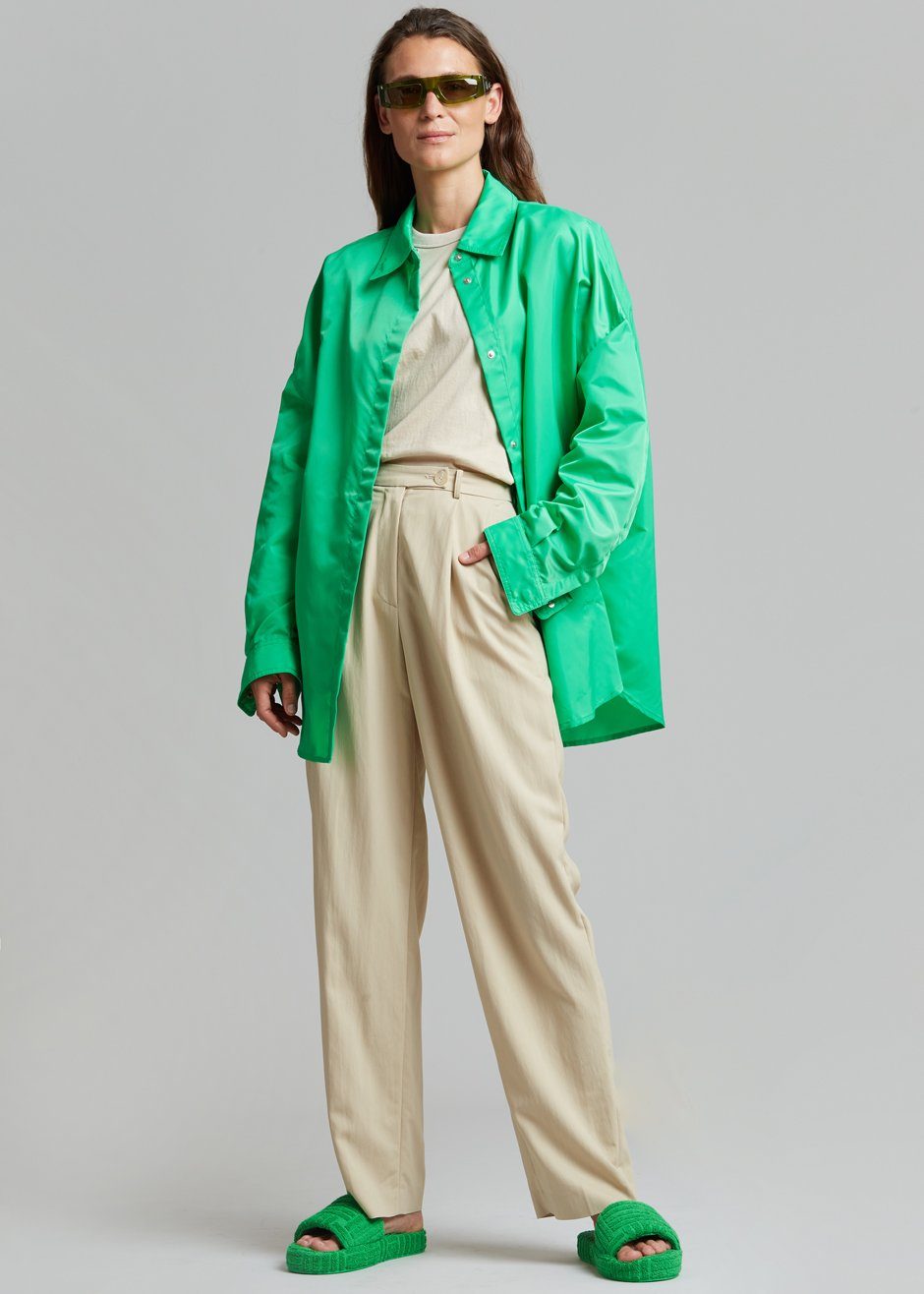 Perla Shirt Jacket - Kelly Green - 3