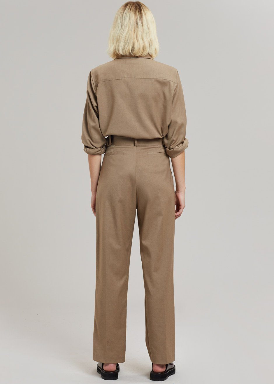 Ramson Pleated Trousers - Taupe - 8