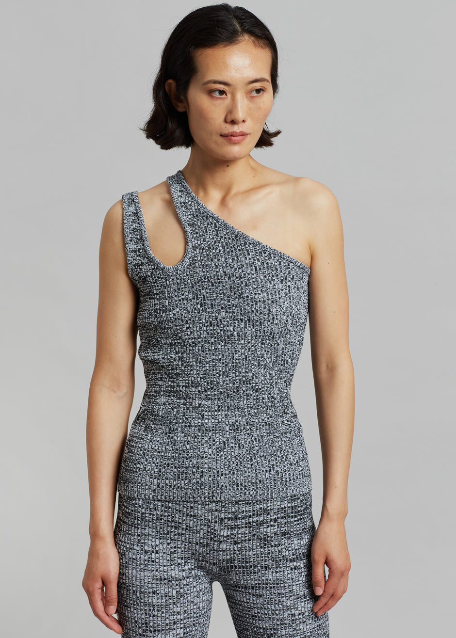 REMAIN Jeanne Knit Top - Black Comb - 1