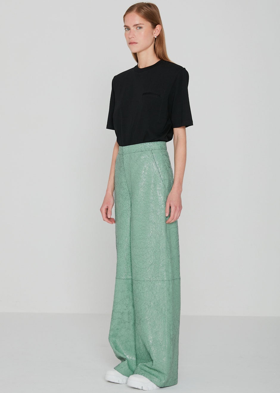 REMAIN Luma Leather Pants - Green Spruce - 9