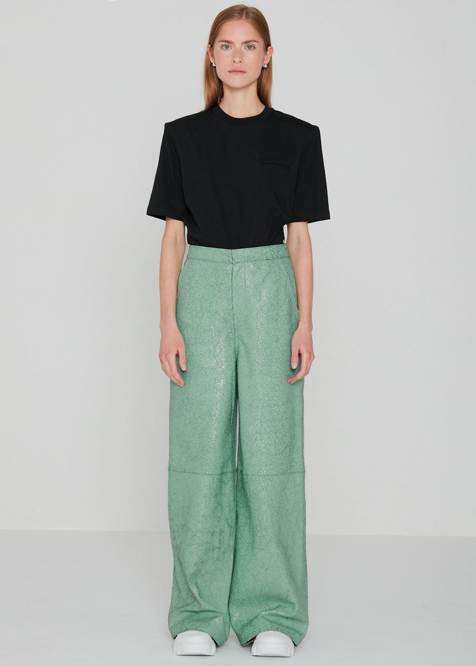 REMAIN Luma Leather Pants - Green Spruce - 8