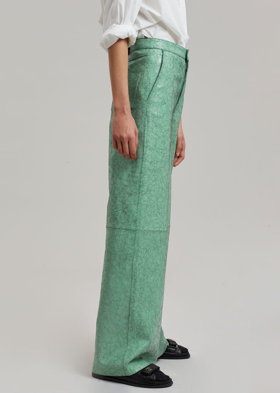 REMAIN Luma Leather Pants - Green Spruce - 5