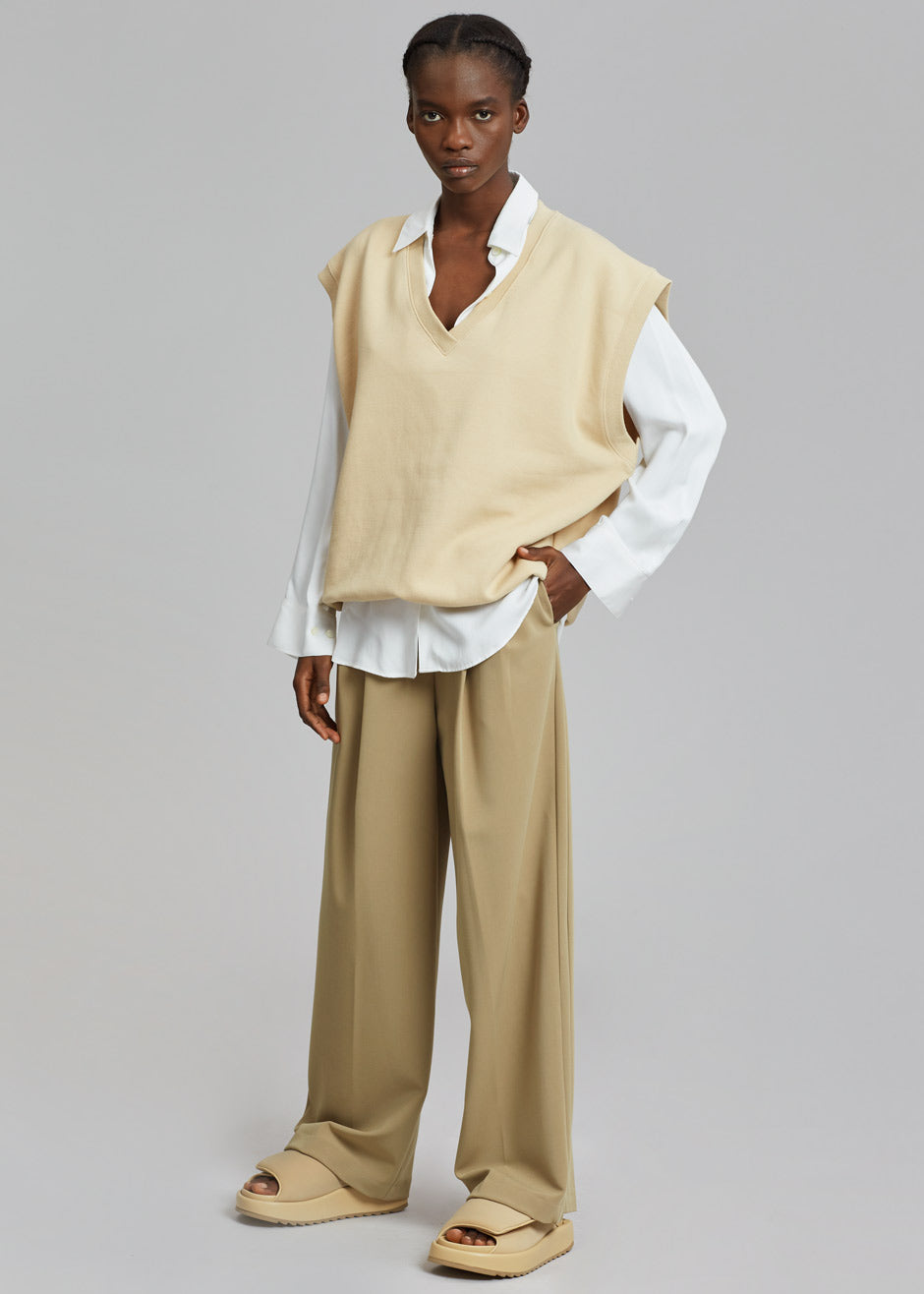 Ren Pleated Pants - Sand - 1