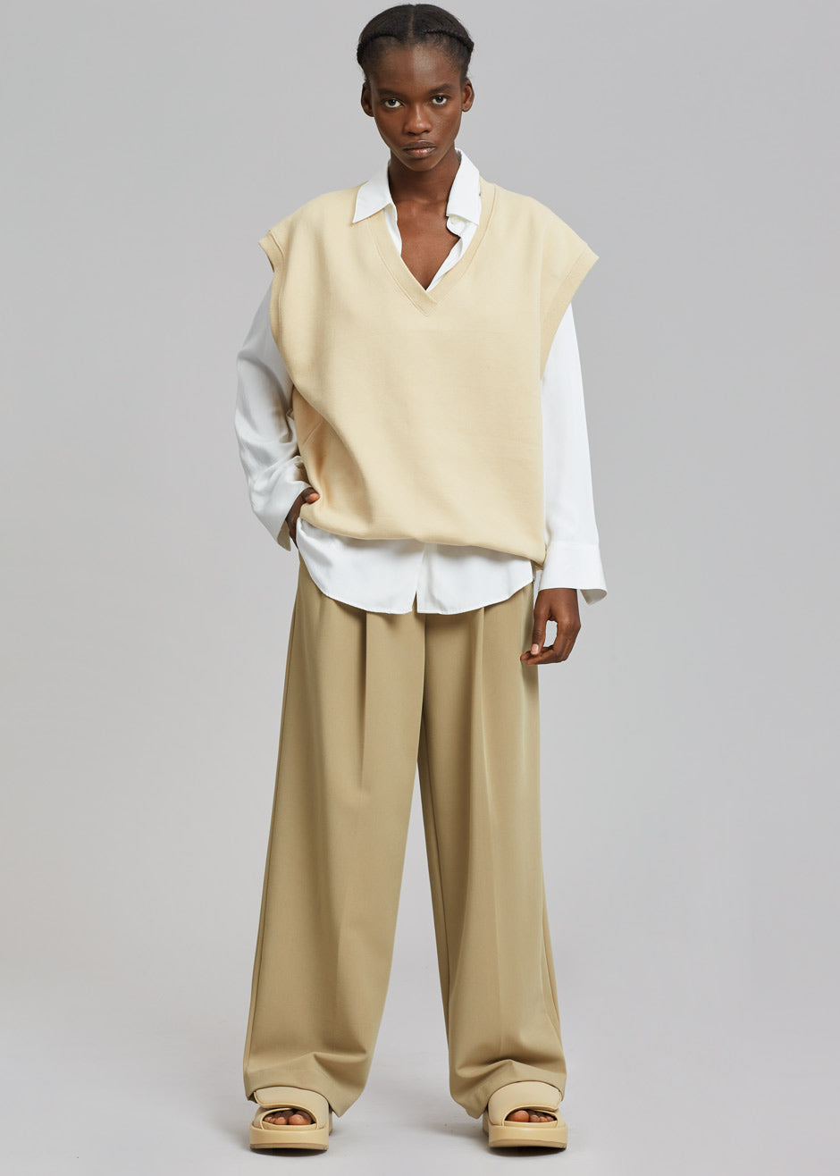 Ren Pleated Pants - Sand - 3