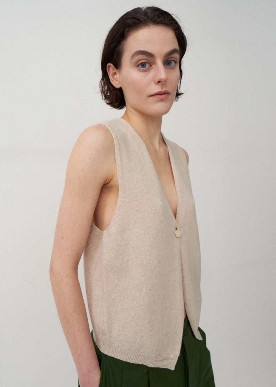 Rika Studios Antonia Gilet Shirt - Naturale - 4