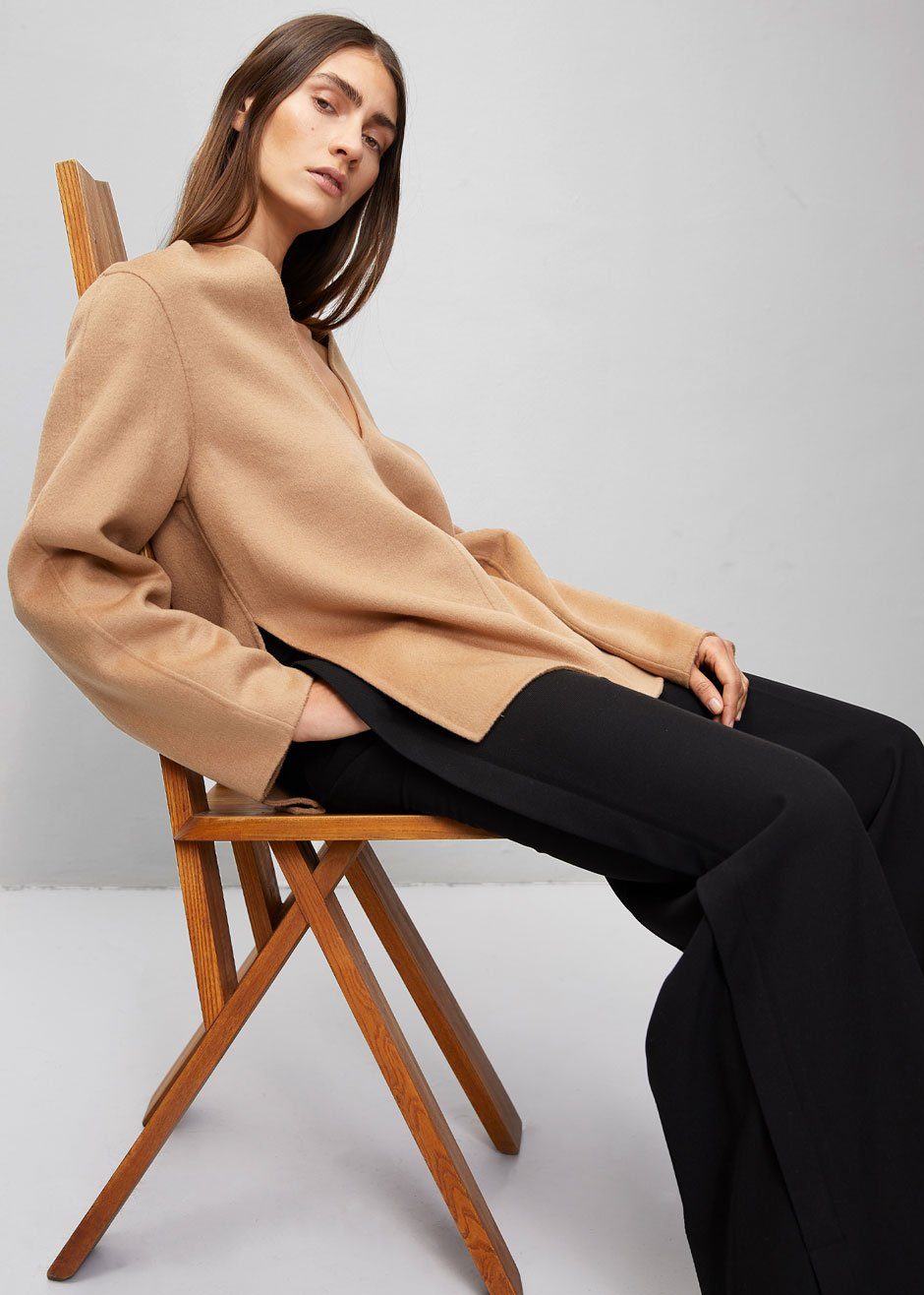 Róhe Jack Pullover Top - Camel - 9