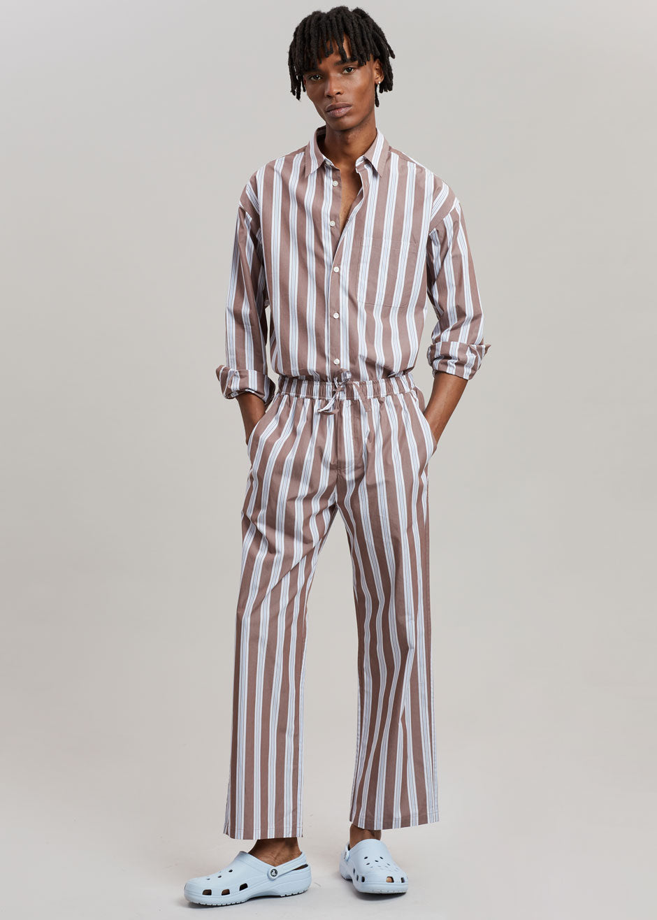 Samsøe & Samsøe Devon Trousers - Brown Stripe - 5