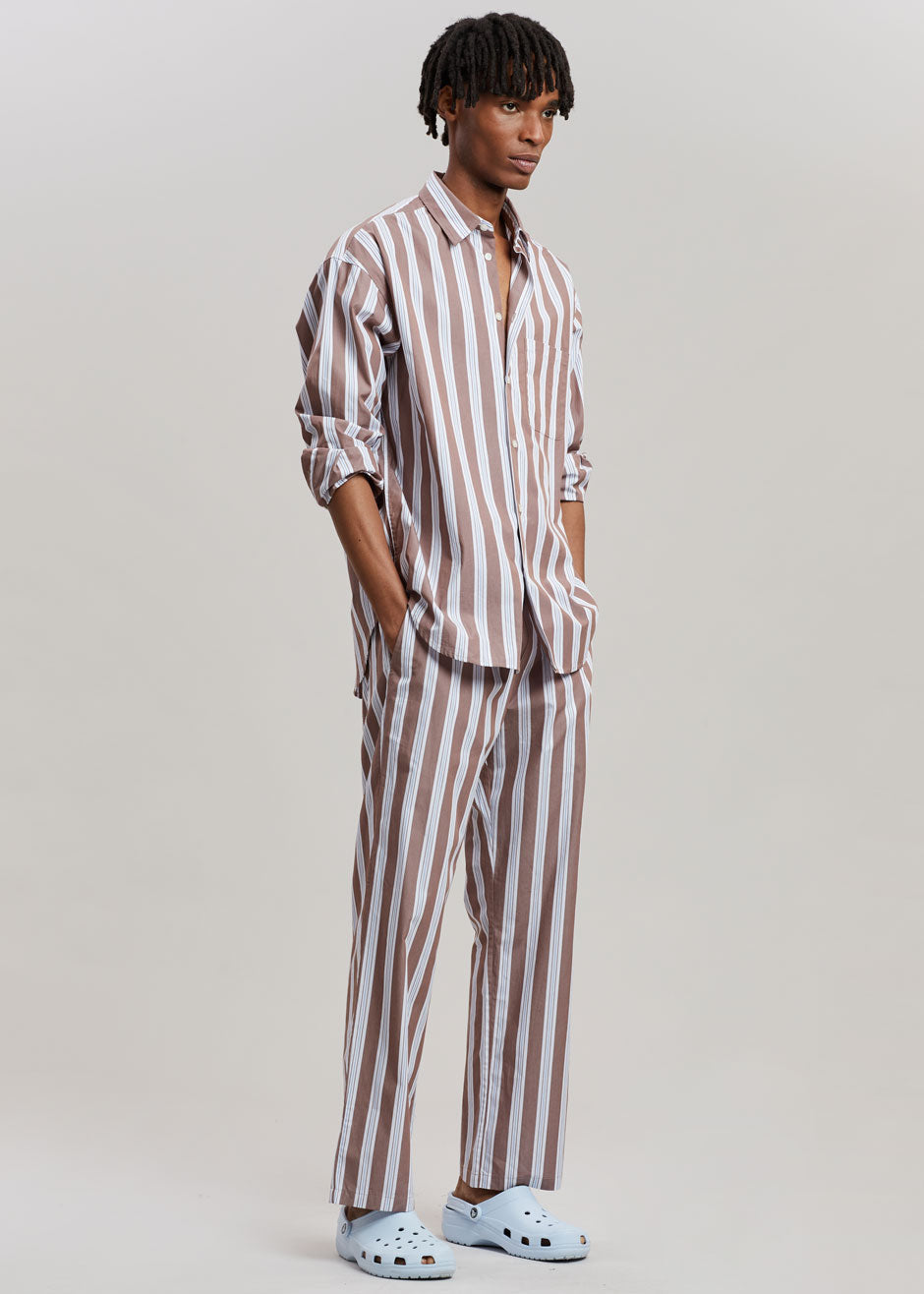 Samsøe & Samsøe Marley Shirt - Brown Stripe - 6