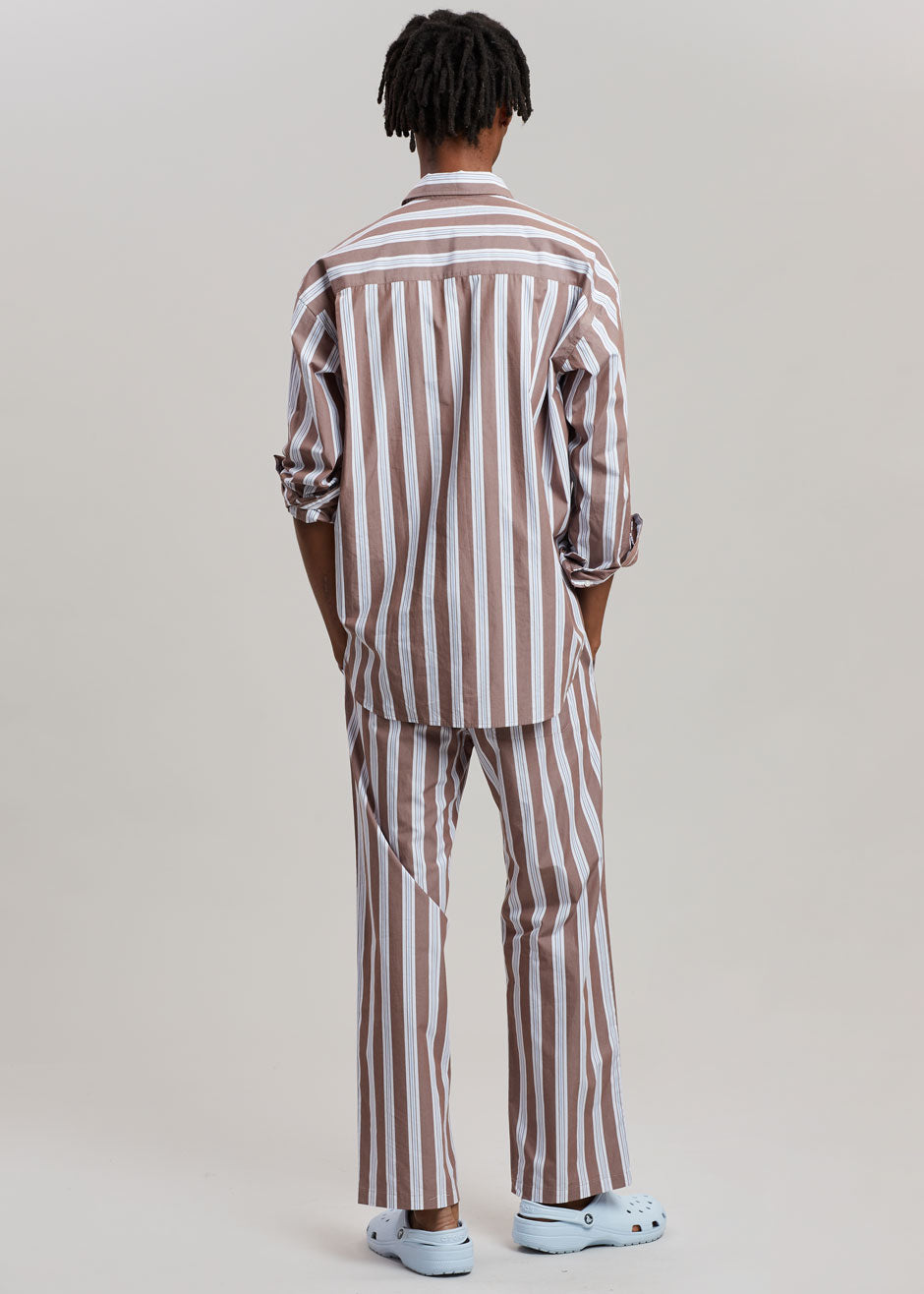 Samsøe & Samsøe Marley Shirt - Brown Stripe - 10