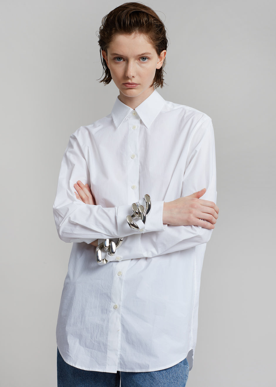 JW Anderson Silver Chain Link Shirt - White