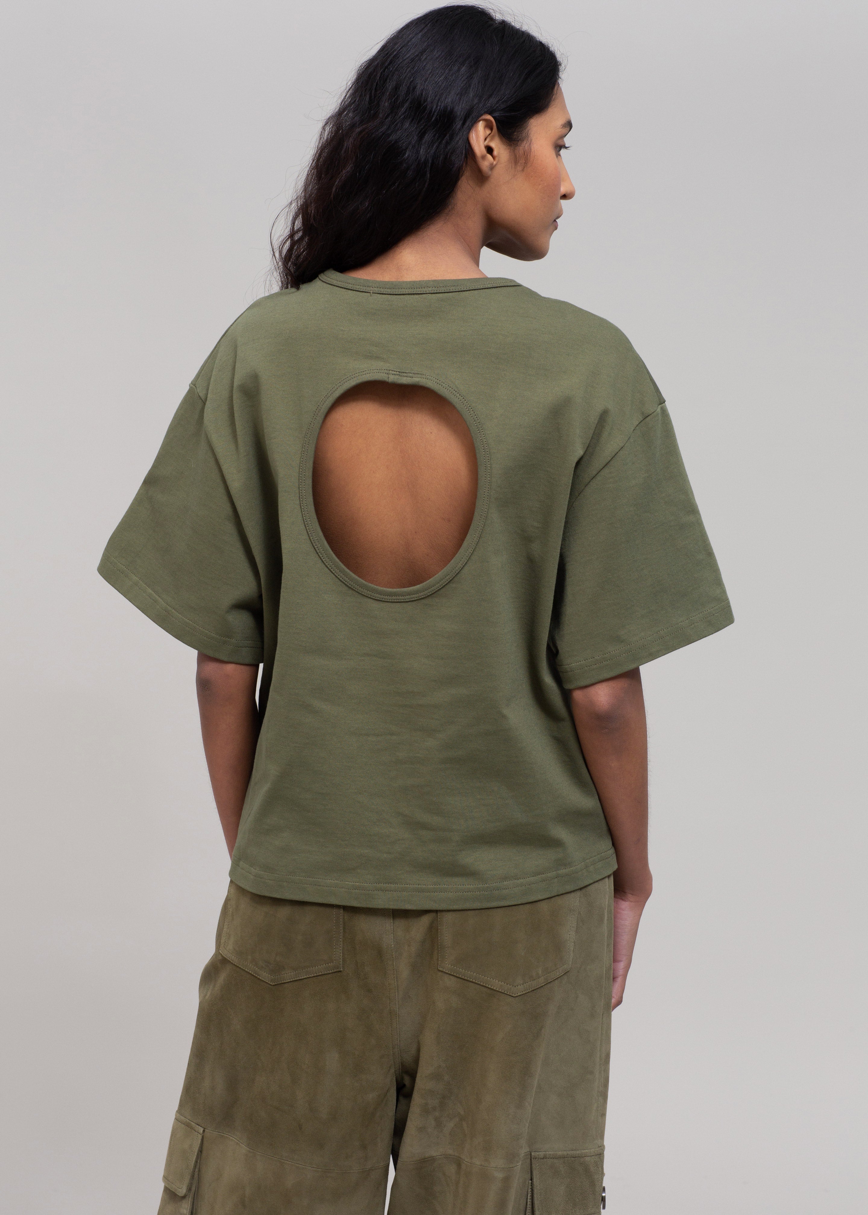 Matteau Circle Back Tee - Khaki - 1