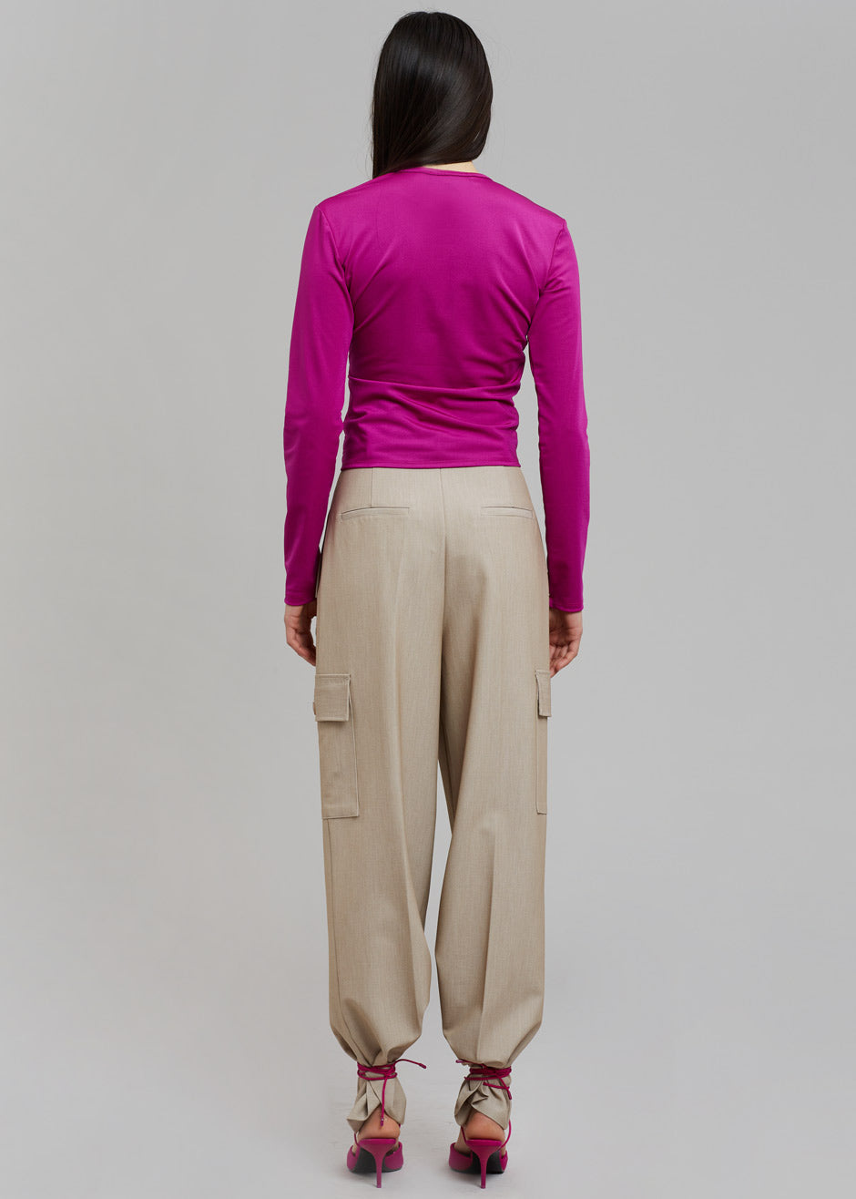 Sid Neigum Cutout Tension Blouse - Purple - 6