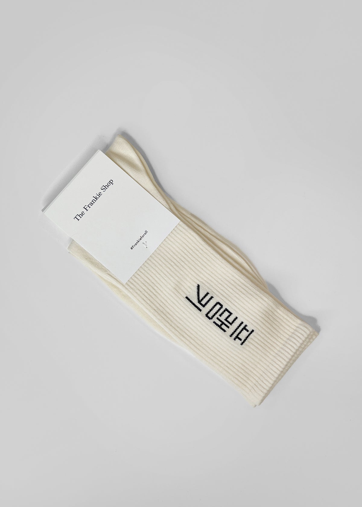 Frankie in Korean Ribbed Socks - Vanilla - 5