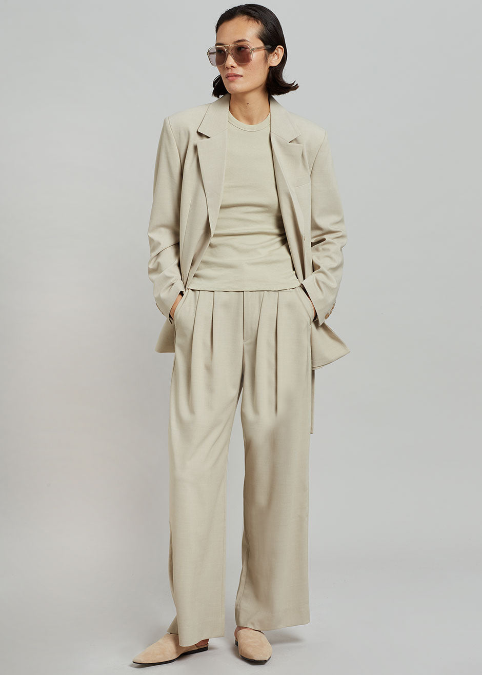 Aliye Pintuck Pants - Beige - 2