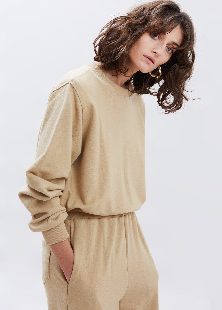 Tab Cuff Sweatpants - Camel - 4