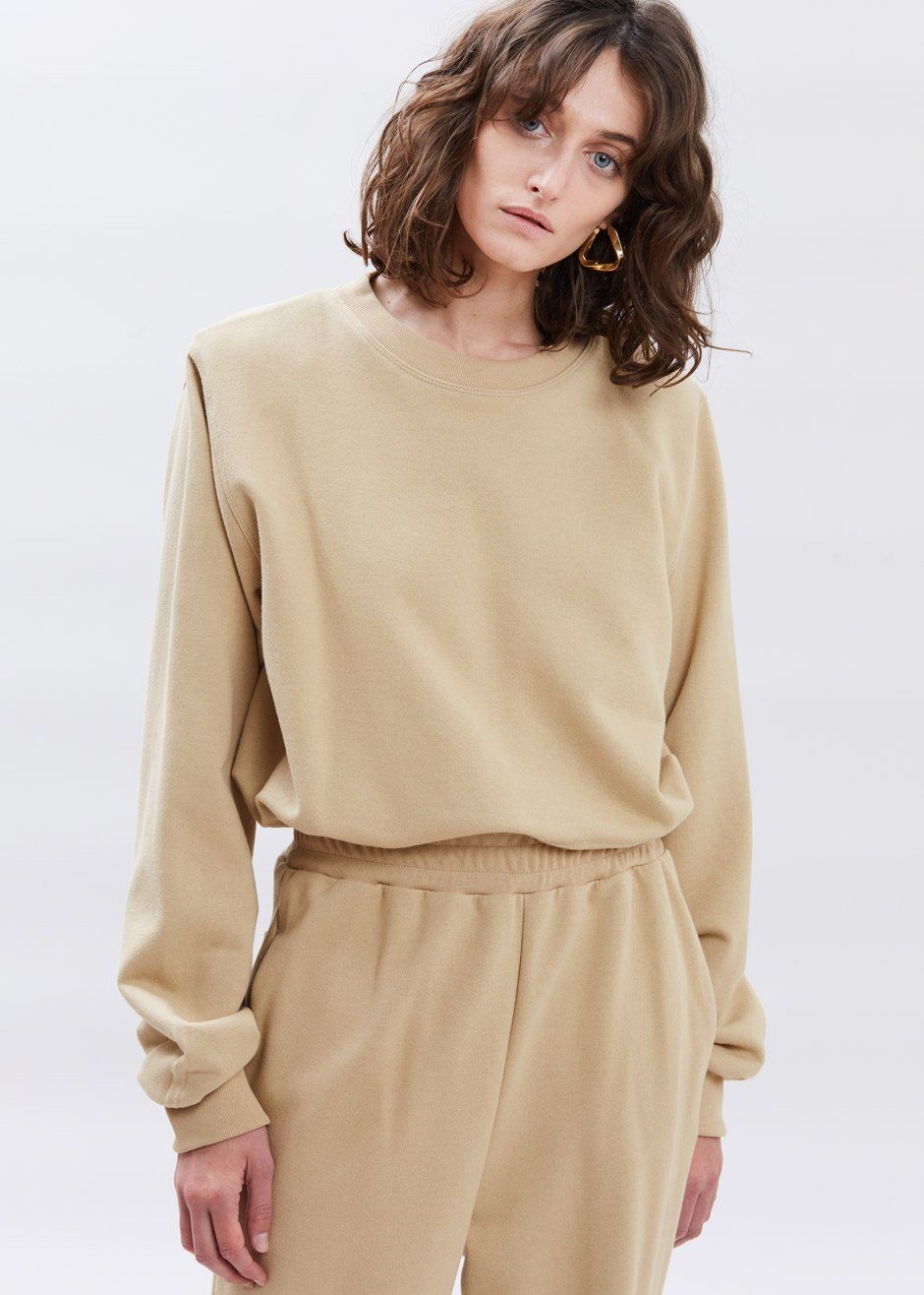 Tab Cuff Sweatpants - Camel - 7