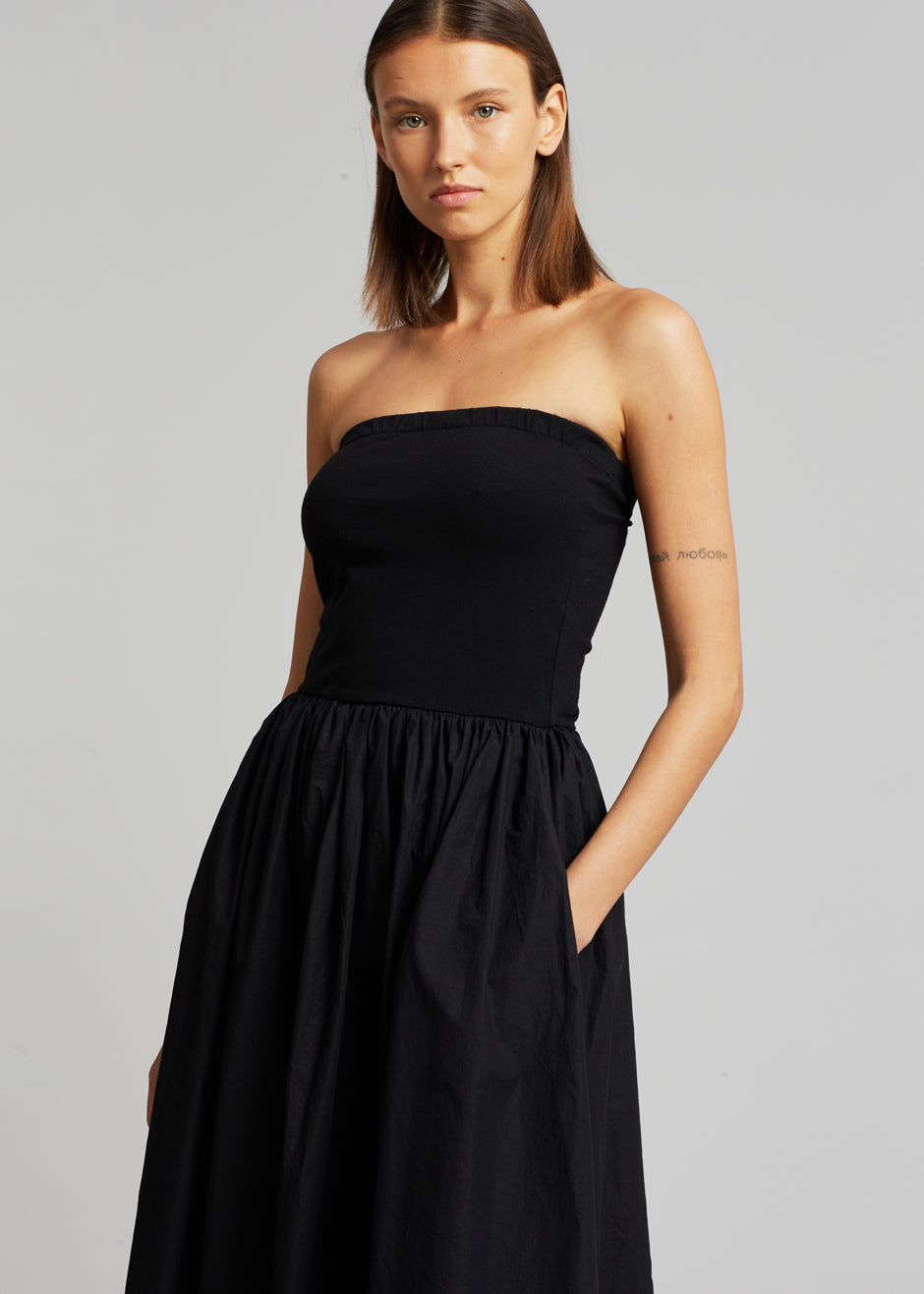 Tamo Strapless Maxi Dress - Black - 2