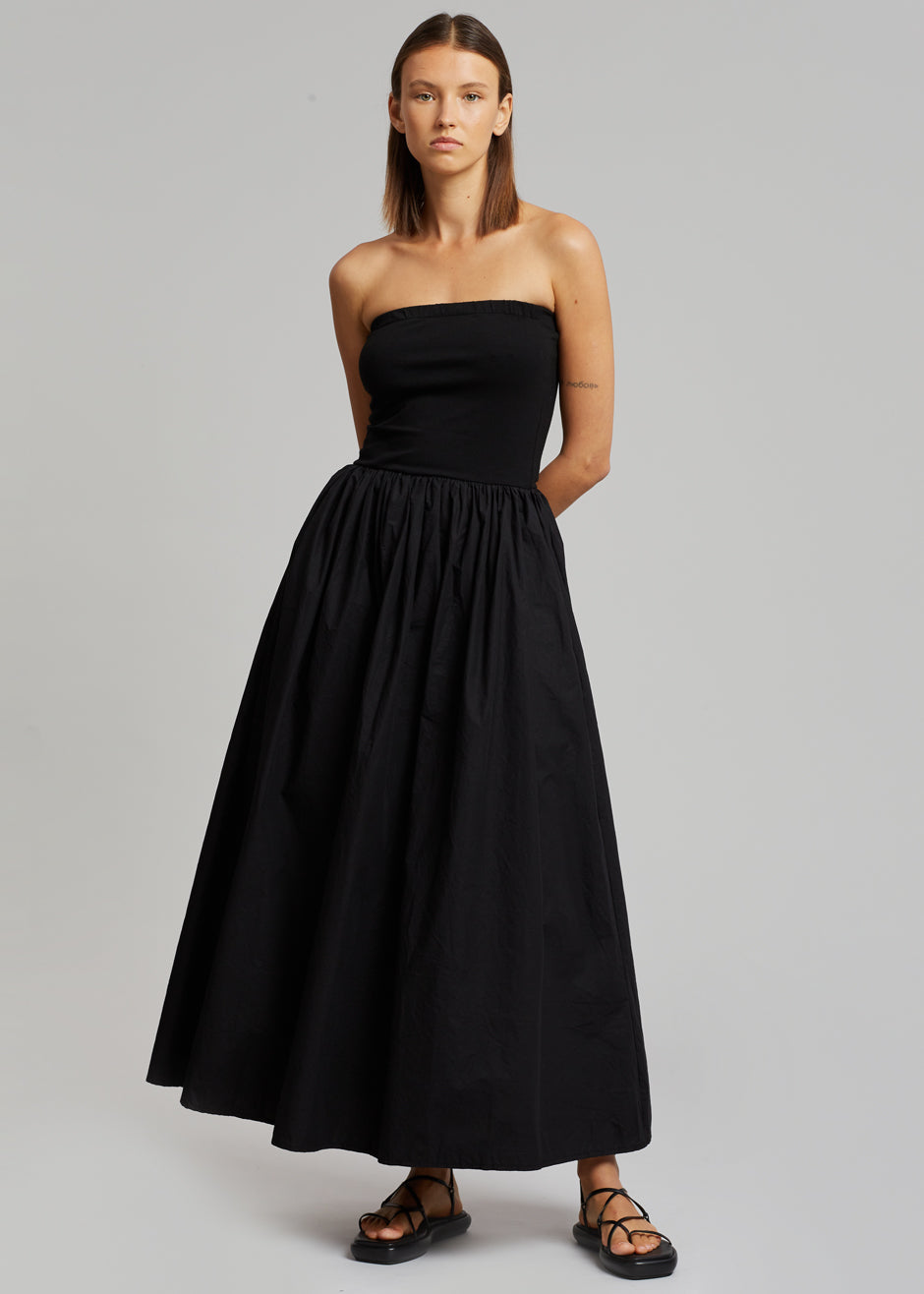 Tamo Strapless Maxi Dress - Black - 3