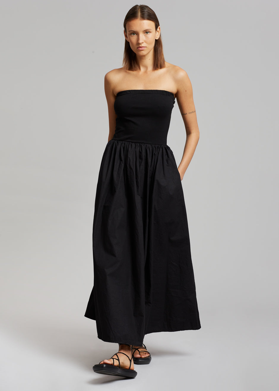 Tamo Strapless Maxi Dress - Black - 4