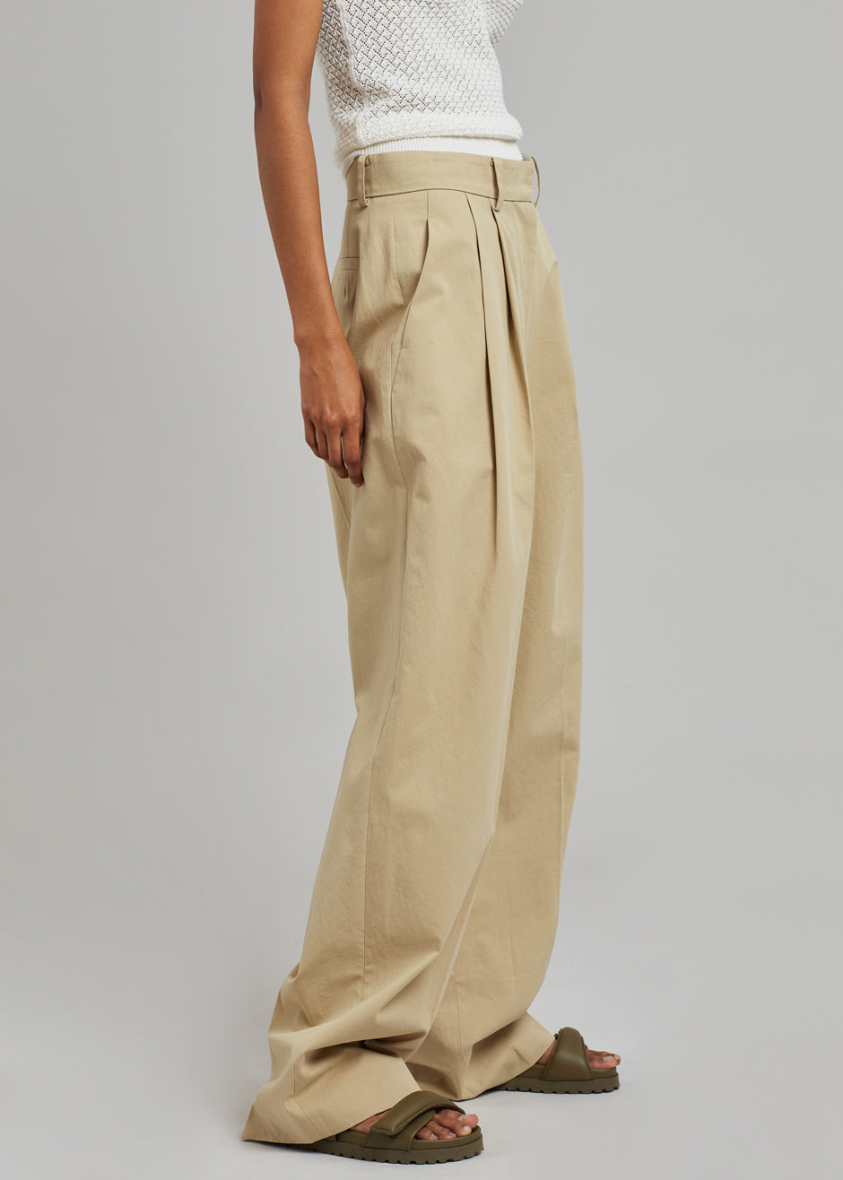 Tansy Cotton Pants - Camel - 4