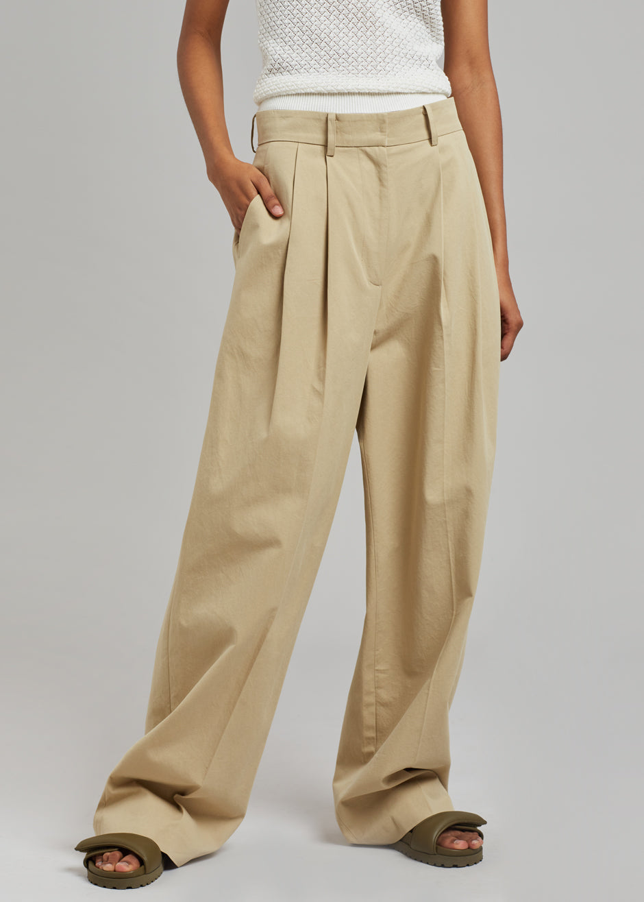 Tansy Cotton Pants - Camel - 3