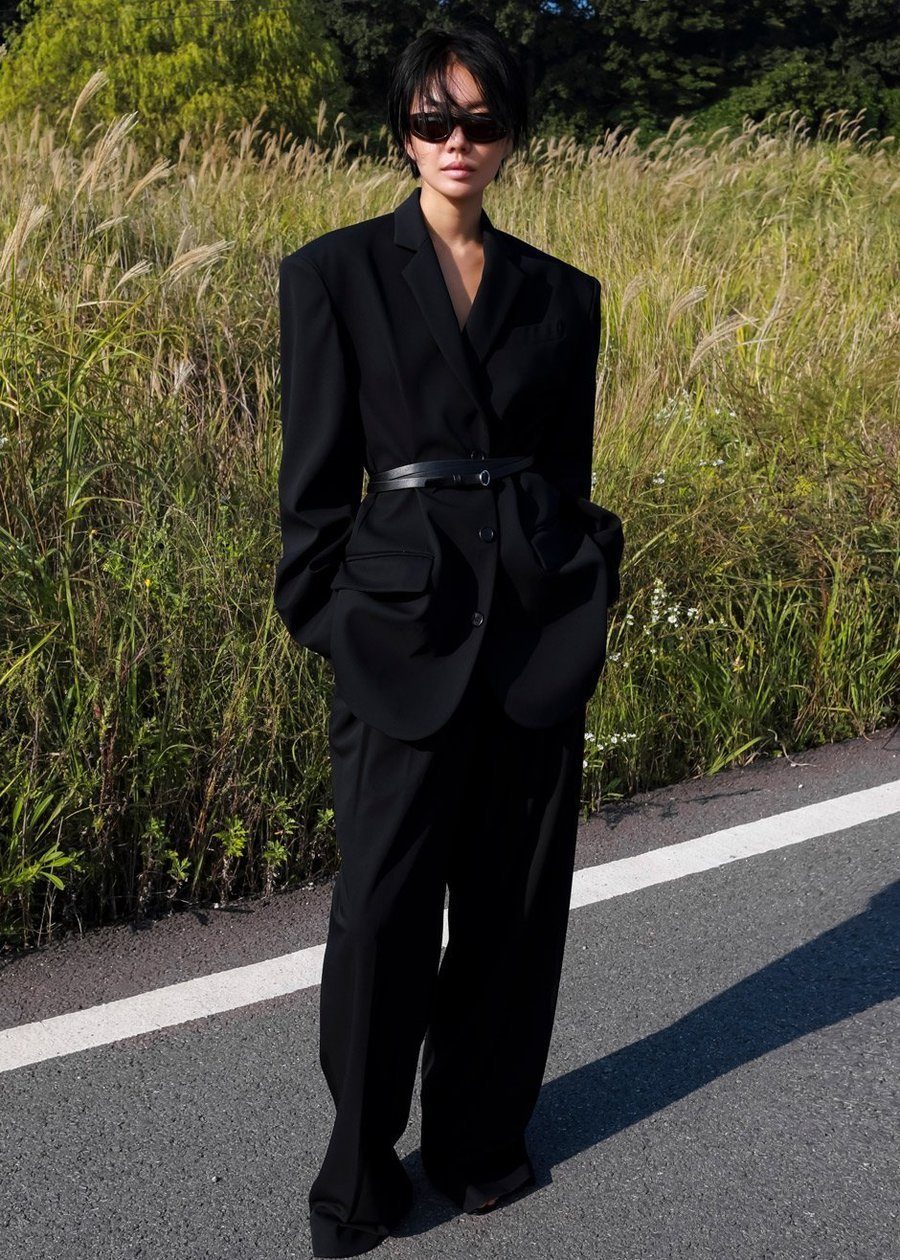 Tansy Pleated Trousers - Black - 7
