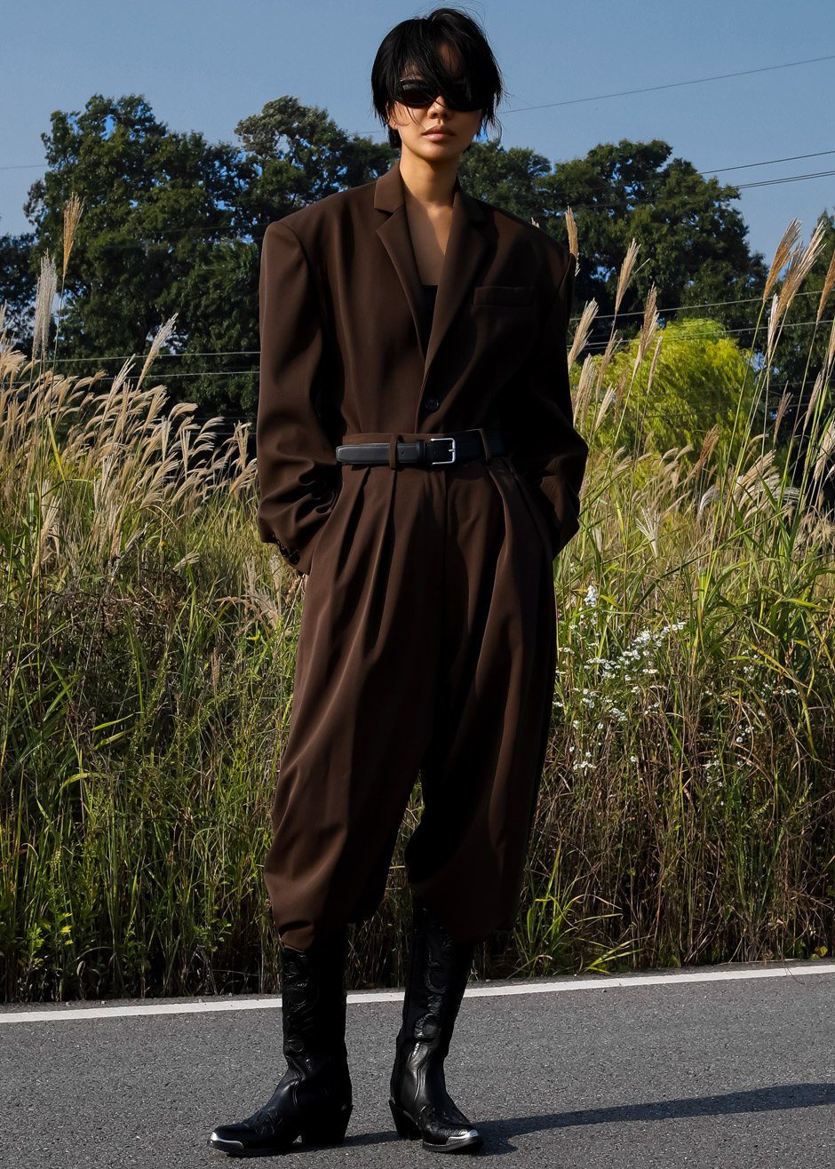 Tansy Pleated Trousers - Chocolate - 10