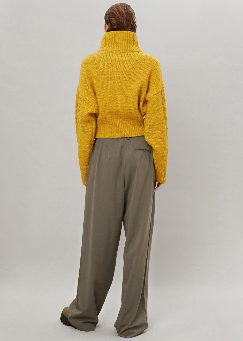 Tansy Pleated Trousers - Olive - 12