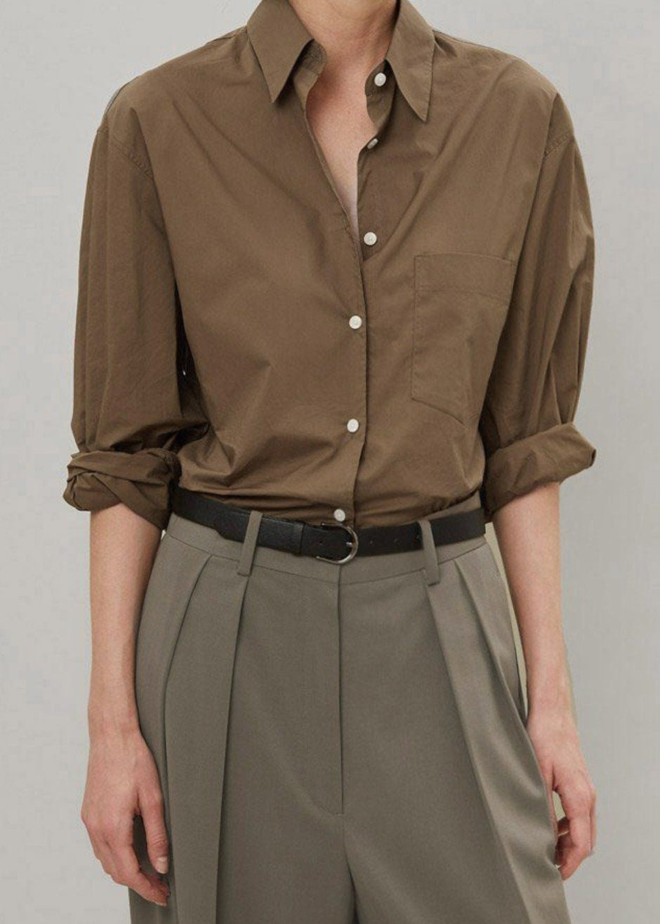 Tansy Pleated Trousers - Olive - 8