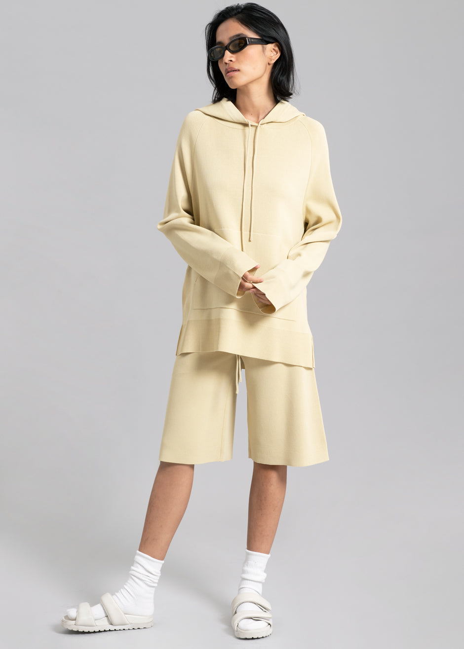 Thea Knit Hoodie - Straw - 5