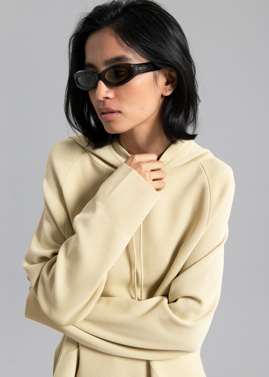 Thea Knit Hoodie - Straw - 6