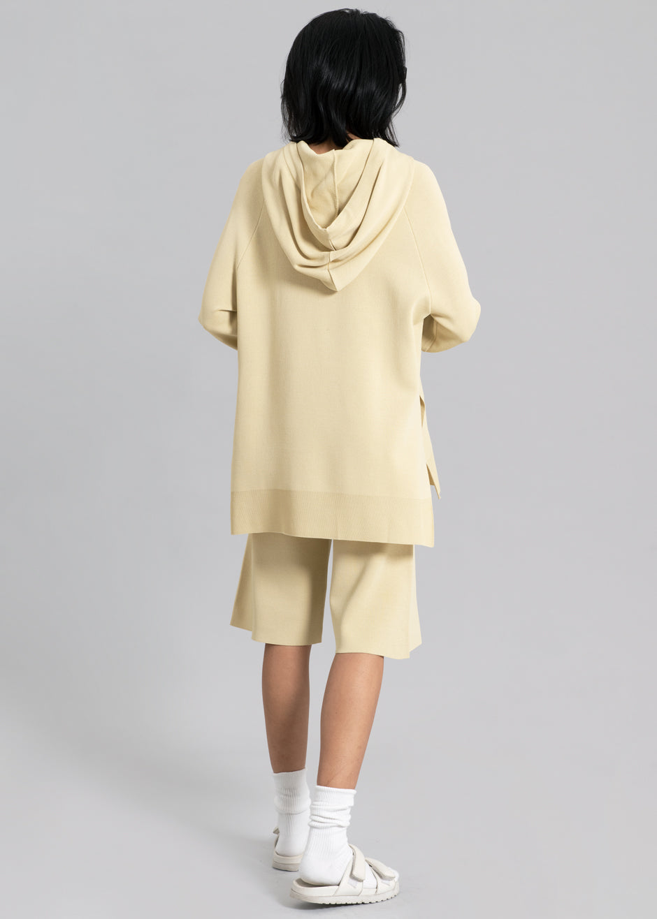 Thea Knit Hoodie - Straw - 10