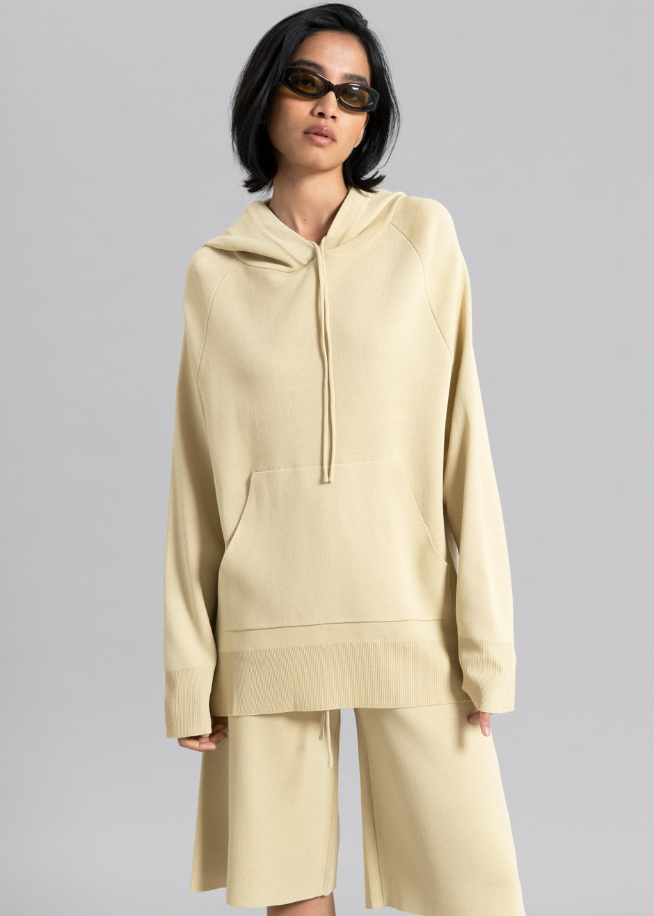 Thea Knit Hoodie - Straw - 8