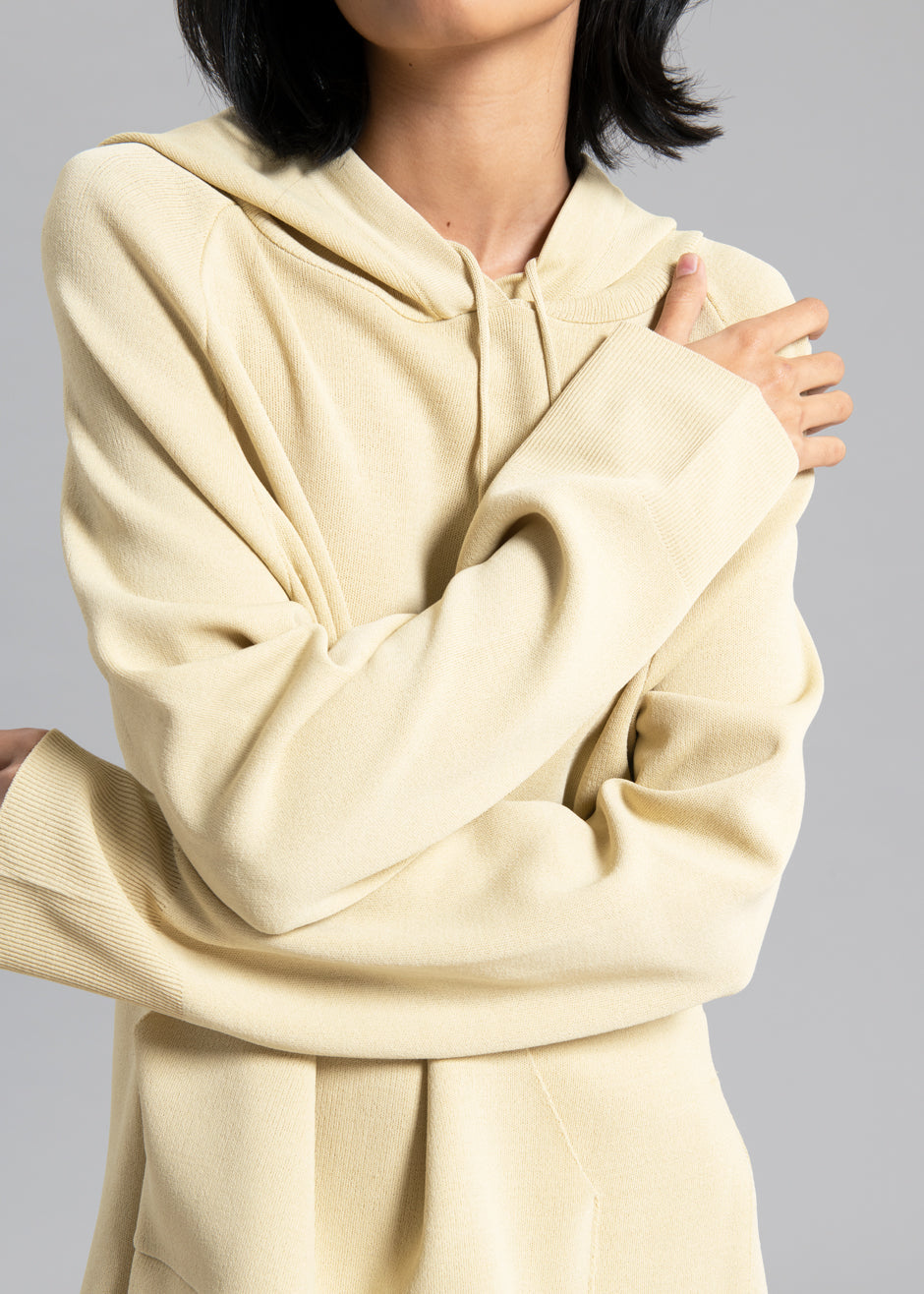 Thea Knit Hoodie - Straw - 4