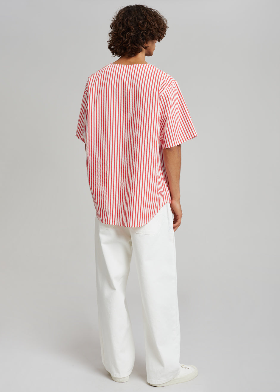 Tom Baseball Shirt - Red Stripe - 7