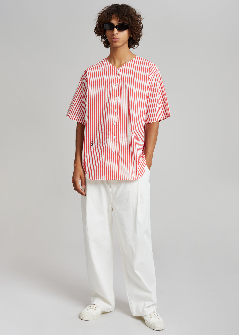 Tom Baseball Shirt - Red Stripe - 1