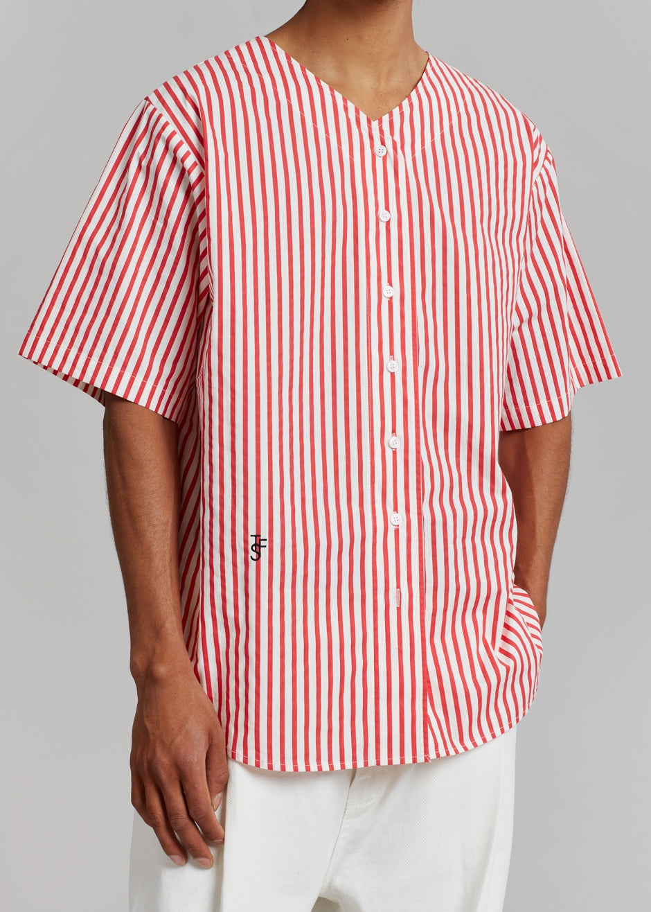 Tom Baseball Shirt - Red Stripe - 3